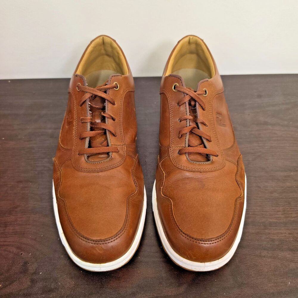 FootJoy Contour Casual Golf Shoes Men's 11M Brown Leather Spikeless Lace Up 5451